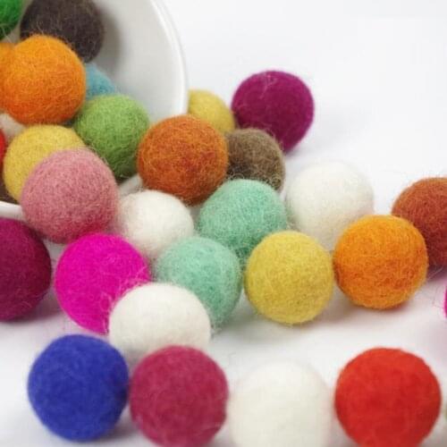 100PC Wholesale Mixed Color Wool Felt Ball Handmake By Yourself DIY Pom Poms Garland Nursery and Kids Bed Decor Wall Gifts Toys