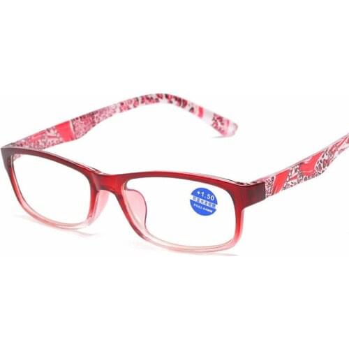 2020 Fashion New Clear Reading Glasses Anti Blue-ray Unisex Eyewear Flower Printed Spectacles +1.0 +1.5 +2.0 +2.5 +3.0 +3.5 +4.0