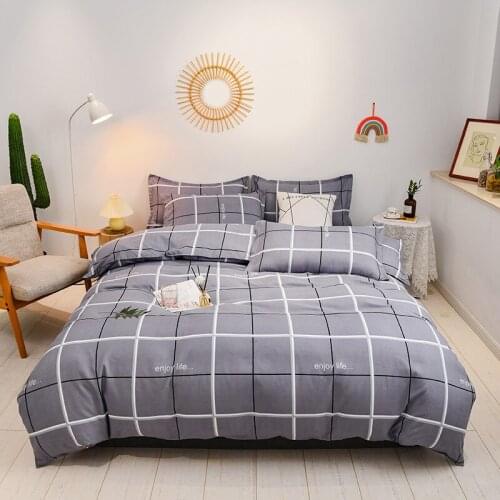 3/4PCS Double Sides Quilt Cover Pillowcase Sheet Bedding Set Duvet Fashion Home Textile Pastoral Bedcloth Twin Full Queen King
