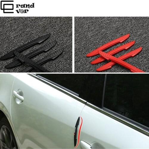 4pcs Car Door strips Anti Scratch Sticker Carbon Fiber Edge Protective Strips Side Doors Moldings Scuff trim Stickers for BMW