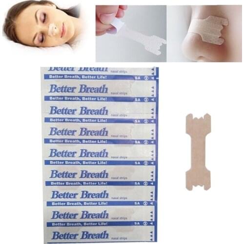 50 Pcs Right Breathe Better Nasal Strips Correctly To Get Rid of Snoring Anti Snore Strips Easier and Breathe Better Health Care