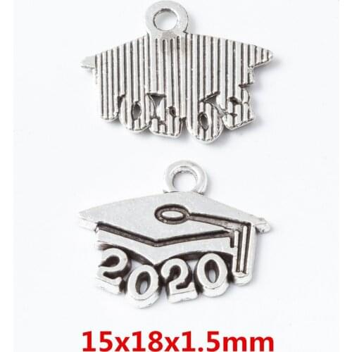 60 pieces of retro metal zinc alloy 2020 pendant for DIY handmade jewelry necklace making 6717