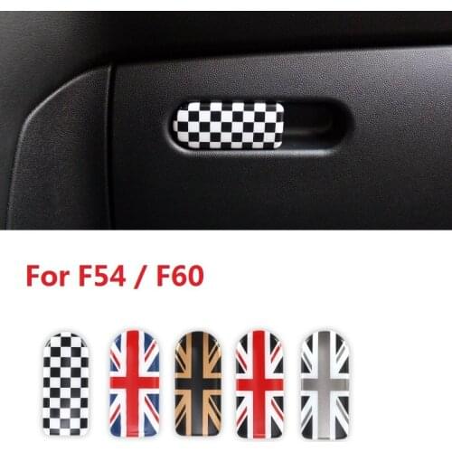Car Glove Box Handle Sticker Cover Storage Box Clasp Hand Sticker Decal for Mini Cooper F54 Clubman 2015 2016 2017 F60 Styling