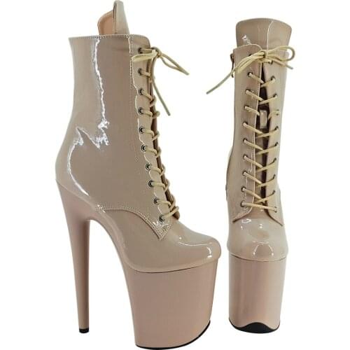 Leecabe 20CM/8inches Pole dancing shoes High Heel Pole Dance boots