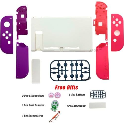 2020 Newest Custom Replacement Housing Shell Case for Nintend Switch with Kickstand Limited Edition Purple Pink Cover for Joycon
