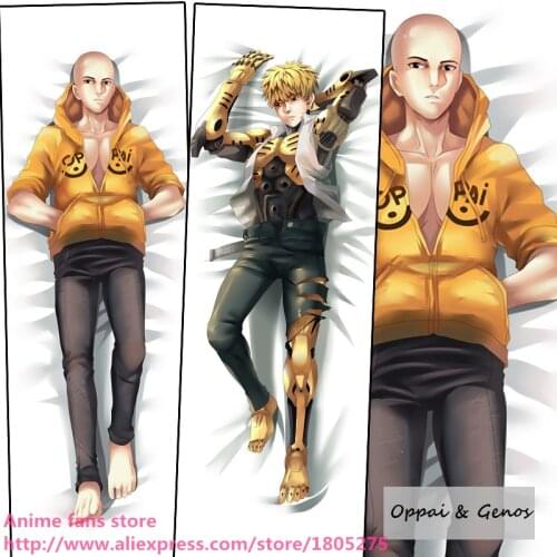 Cool Japanese Anime One Punch-man Oppai & Genos Male Pillowcase Pillow Case Cover decorative Hugging Body