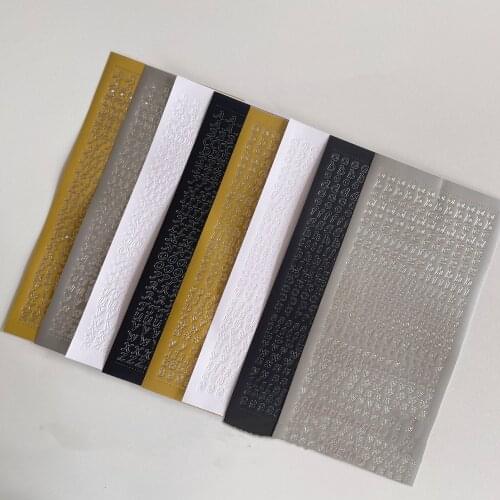 1pcs Bronzing Gold Silver Letter Number Decorative Stickers For Diy Idol Card Album Scrapbooking Diary Sticker Korean Stationery