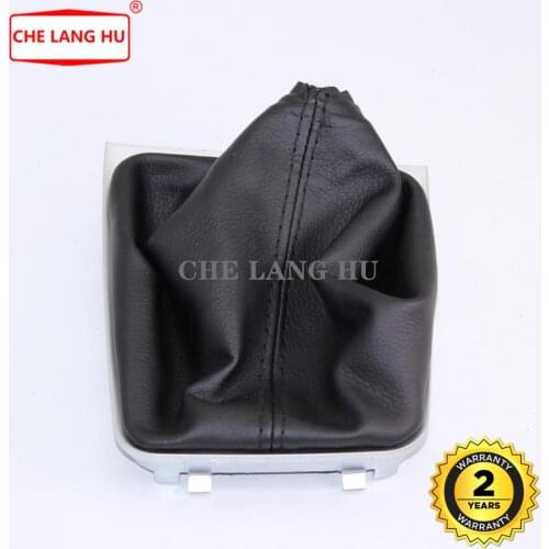 For VW Golf 7 a7 mk7 GTI GTD 2013 2014 2015 2016 2017 car-styling Gear stick shift knob black leather boot with black thread