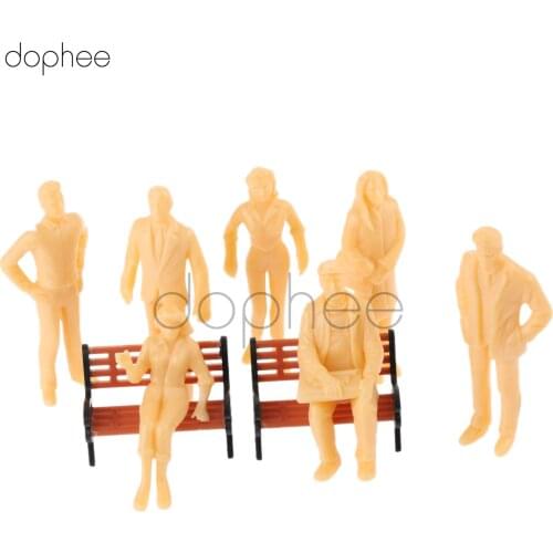 Dophee 20pcs Skin color Model People model making people architecture 1:25 ABS plastic 76mm