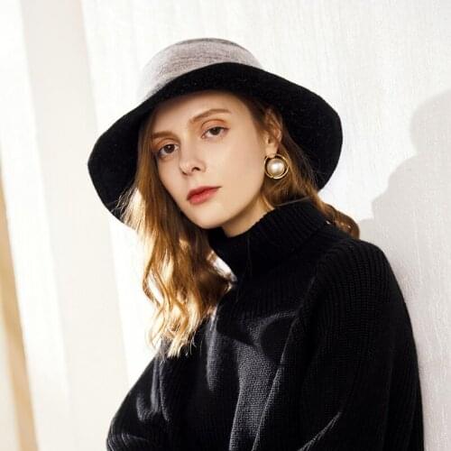 H757 Women Wool Fedoras Hat Fall Winter High Quality Fashion Short Brim Cap Female Travel Shopping Outdoor Sunshade Casual Hats