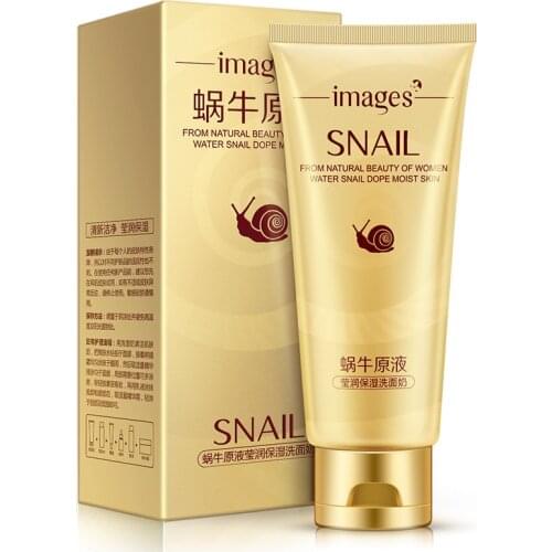 Images Snail Facial Cleanser Whitening Moisturizing Pore Clean Wash Face Cleanser Scrub Face Cleaning Tools Oil Skin Care