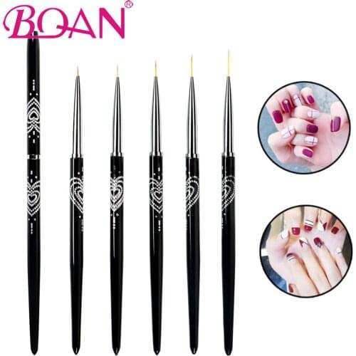 BQAN 5pcs/set Mini Nail Art Paint Brushes Nail Liner Brushes Nail Art Painting Pen Gel Polish Drawing Nail Art Brushes Thin Hair