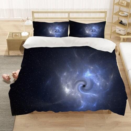 3D Starry Night Sky 3pcs Bedding Sets Full King Twin Queen King Size Bed Sheet Duvet Cover Set Pillowcase Without Comforter