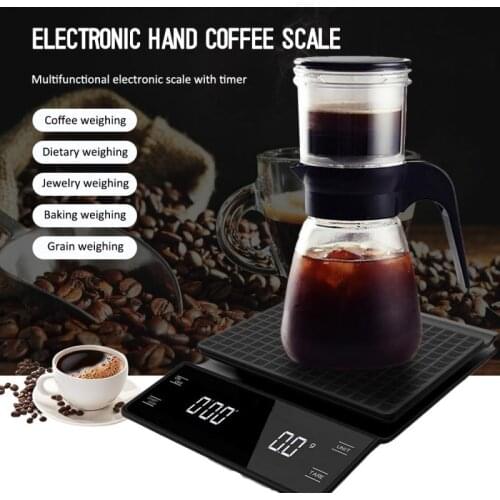 Kitchen Tools LED Display 3kg/0.1g Drip Coffee Scale With Timer High Precision Electronic Digital Kitchen Scale Cocina G Oz Ml