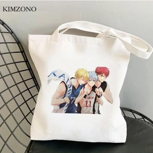 Kuroko No Basket shopping bag canvas tote shopper shopping cotton shopper bag foldable woven bolsa compra ecobag sac toile