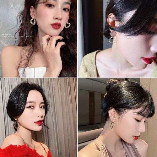 Fashion Earrings Punk Simple Gold Silver Color Long Section Tassel Pendant Size Circle Earrings For Ladies Gifts Wholesale