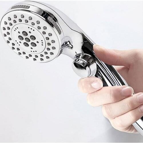 Hand Shower Set Five-Function Shower Head Free Bracket Hose Bathroom Water Saving Shower Nozzle With Stopping Water Button