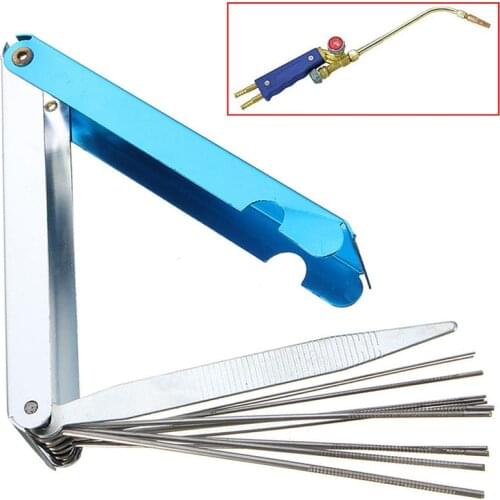 14 in 1 Welding Tip Cleaner Cutting Nozzle Needles Kit Stainless Steel Reamers