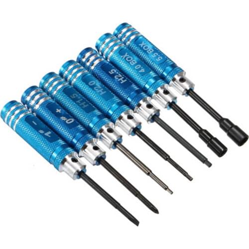 7 uds/1,5/2/2/5/3/4/5 5mm DIY Hexagonal Destornillador Hexagonal de destornillador para RC Cámara Drone FPV Quadcopter helicópte