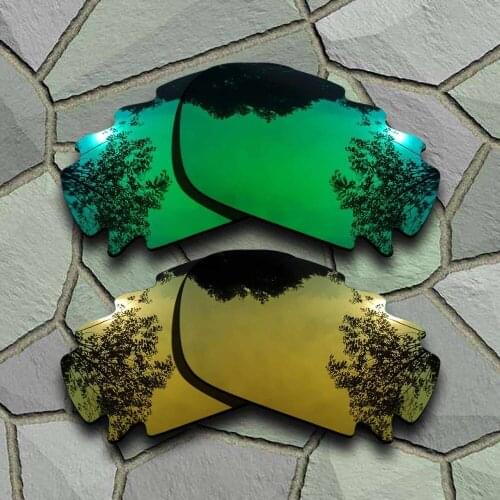 Jade Green&Yellow Golden Sunglasses Polarized Replacement Lenses for Jawbone Vented Racing Jacket
