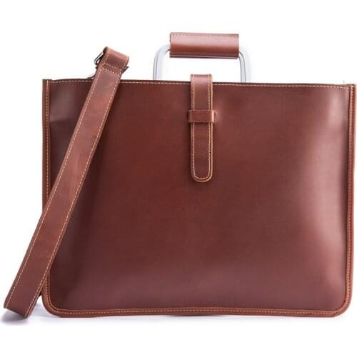 Genuine Leather Briefcase For Man Vintage Men Messenger Bag Business Bags Male Tote A4 Document Case Handbags
