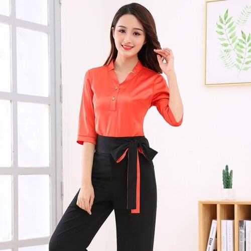 Hotel reception Work Spa Uniform Clothing women beauty uniforms Teahouse Waitress Clothes Beauty Salon beautician uniforms Suit