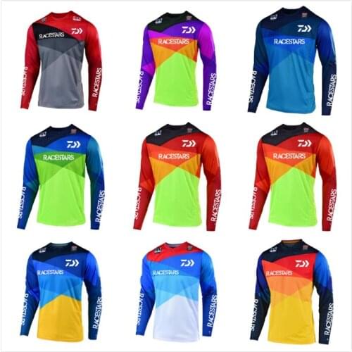 RACESTARS Motorcycle Jersey Maillot Ciclismo Racing Air ATV MTB DH MX Bicycle Cycling Bike downhill fit quick dry ice cold feel