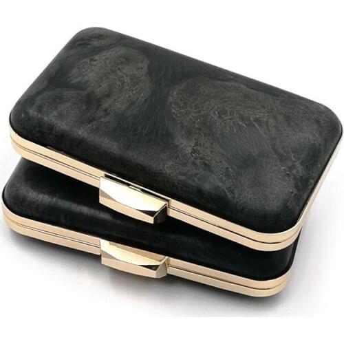 20X12 cm Gold Color Purse Frame With Black Plastic Box Handbag DIY Evening Bag Metal Obag Handles China Factory Supplier Frames