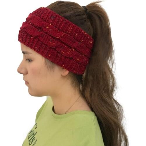 Multicolor Knitting Women Hair Accessories Keep Warm Motion Fashion Tide Autumn Winter Headband Scrunchie