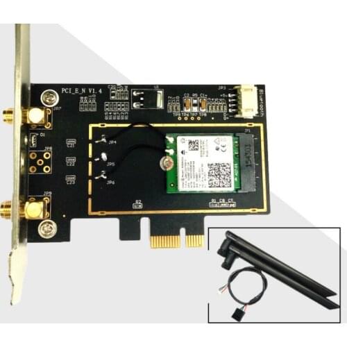 Suitable for Intel 9260AC 8265AC 7260AC Desktop Gigabit PCI-E Network Card Game Network Card 5.0 Bluetooth