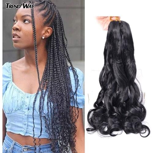 Spiral Curls 24Inch Extensions Synthetic Hair Loose Wave Crochet Braids Hair French Curls Pre Stretched Braiding Hair For Women