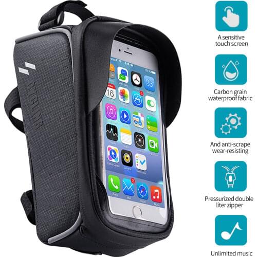 Touch Screen Bicycle Bag Waterproof Cycling Bag Bike Front Top Tube Phone Case Bag MTB Frame Handlebar Bag Bike Accessories