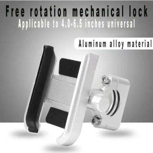 360-degree universal motorcycle/bicycle mobile phone holder aluminum alloy waterproof iPhone Xiaomi Samsung holder 4.0-6.5inch
