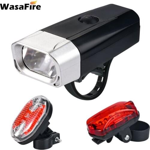 Bicycle Headlight LED USB Rechargeable Set Bike Handlebar Front Lamp MTB Bike Cycling Flashlight Safety Tail Light