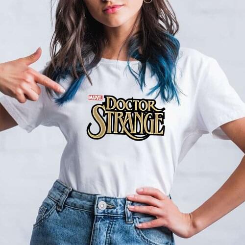 Doctor Strange Printed Harajuku Women Tshirt Casual Summer Marvel Short Sleeve Disney Tee Tops Dropship