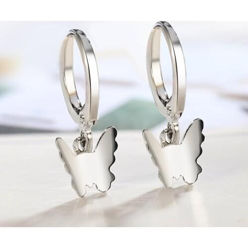 New N925 earrings wholesale e630 ladies earrings simple sterling Silver color jewelry