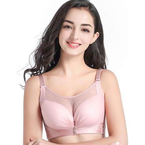 Wire Free New Sexy Brassiere C D cup sexy lace brassiere wireless bra push up Full Coverage Bras for Women plus size max 105 C D