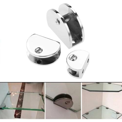 1Pc Glass Clamps Bracket Holder Zinc Alloy Shelves Support Corner Bracket Clips For Window Balustrade Handrail 8/10/12mm