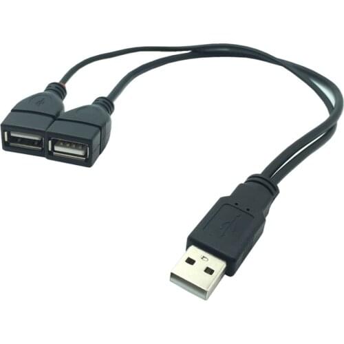 1PC 2 In 1 Usb to USB Cable Extender Male to Female USB Extension Cable Super Speed Data Sync Charging 30CM