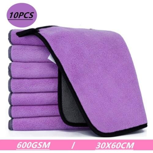 10PC Car Wash Microfiber Towel Super Absorbent Auto Care Cleaning Cloth Door Window Washing Towels Rags for Car Home Accessories