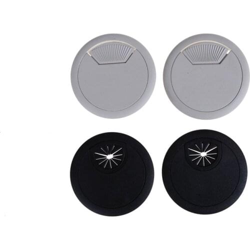 2pcs Cable Hole Covers Round Computer Desk Grommet Cable Hole Covers Furniture Hardware Outlet Port Surface Line Sort Out Tools