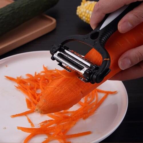 3 in 1 Vegetable Fruit Potato Carrot Peeler Grater Turnip Cutter Slicer Multifunctional Zesters Knife Kitchen Cooking Tools