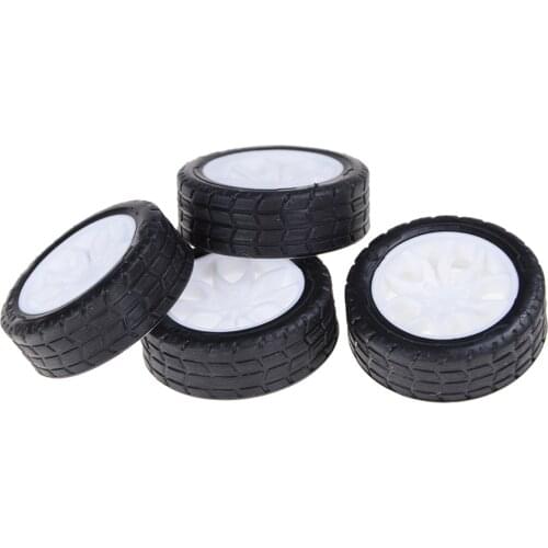 4pcs Hollow Rubber Car Tire Toy Wheels Model DIY Toy Accessories 20*8*1.9mm