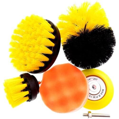 5pcs Drill brush for Cleaning Cordless, Power Scrubber Brush Set cleaning brush and polishing sponge combination set