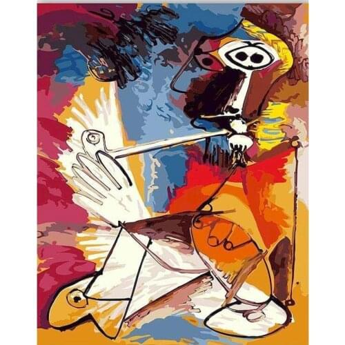 Abstract Oil Painting By Number 40x50 Canvas For Adults With Framed Acrylic Paint DIY Kits Coloring By Number Picture Decoration