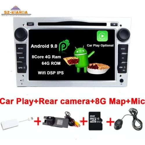 Car Play Android 9.0 Car DVD GPS for Opel Astra h Vectra Antara Zafira Corsa Radio dvd gps Wifi USB SD Steering wheel control