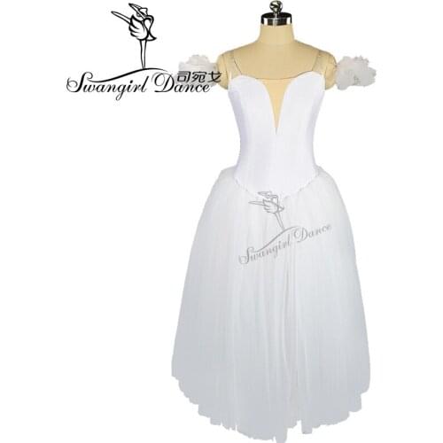 Adult white fairy ballet tutu dress girls professional romantic ballet tutu dress performance ballet costumesBT9028