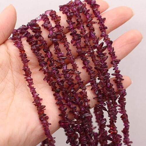 Natural Stone 3-6mm Irregular Shape Freeform Chip Crystal Beads Strawberry for Trendy Jewelry Making DIY Bracelet Accessories