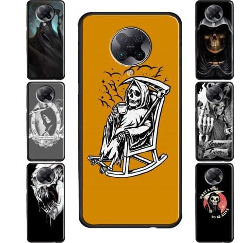Grim Reaper Skull Skeleton Case For POCO M3 Pro F3 F2 X3 Coque For Xiaomi Mi Note 10 Lite Mi 11 Ultra 9T 10T Pro A3