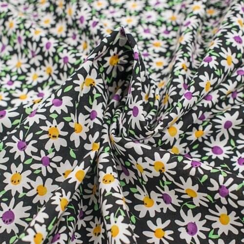 Floral Pure Cotton Fabric Reactive Printing And Dyeing For Dress Tissus Au MÈTre Telas Por Metro Tissu Vestidos Sewing Tela DIY